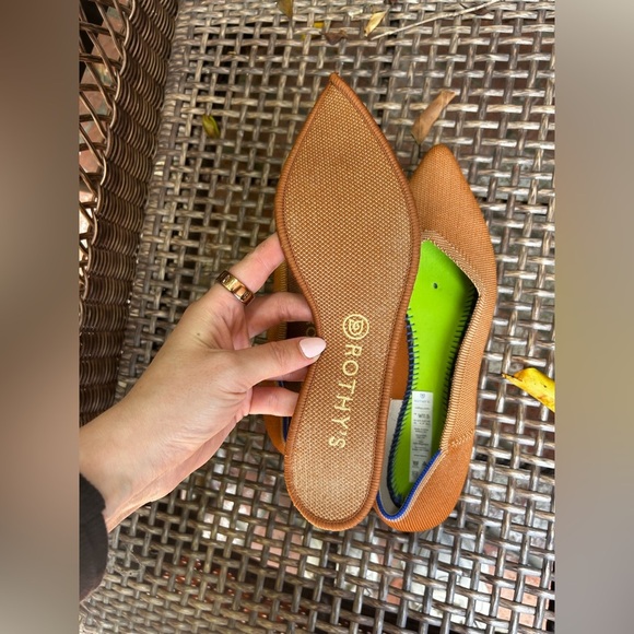Rothy's The Point in Fawn Ballet Flat Amber Rust - Picture 6 of 10